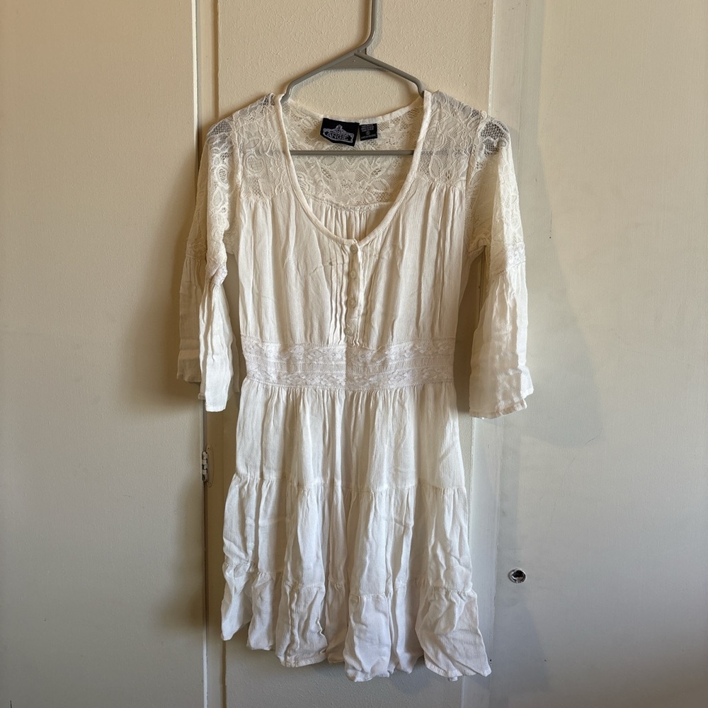 Angie Cream Lace Dress